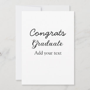 Enkel minimal grattis studenten lägger till din inbjudningar