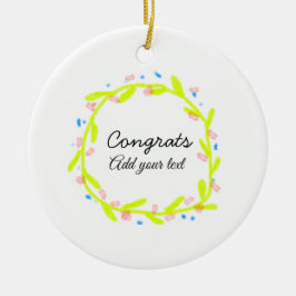 Enkel minimal grattis studenten lägger till din julgransprydnad keramik