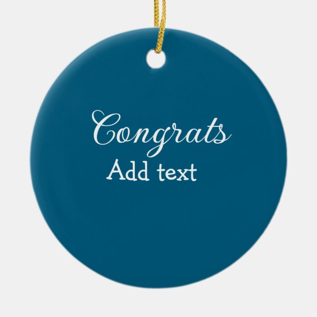 Enkel minimal grattis studenten lägger till din julgransprydnad keramik (Framsidan)