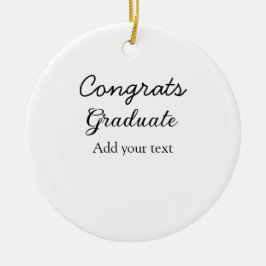 Enkel minimal grattis studenten lägger till din julgransprydnad keramik