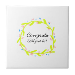 Enkel minimal grattis studenten lägger till din kakelplatta