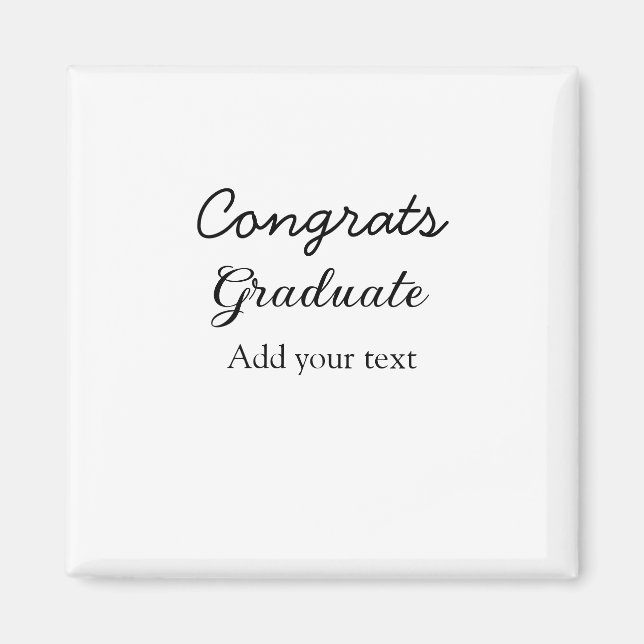 Enkel minimal grattis studenten lägger till din magnet (Framsidan)