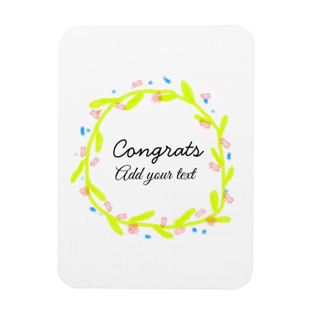 Enkel minimal grattis studenten lägger till din magnet (Vertikal)