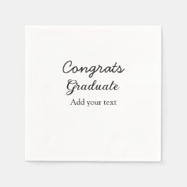 Enkel minimal grattis studenten lägger till din pappersservett