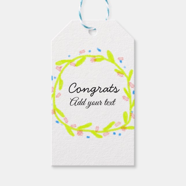 Enkel minimal grattis studenten lägger till din presentetikett (Framsidan)