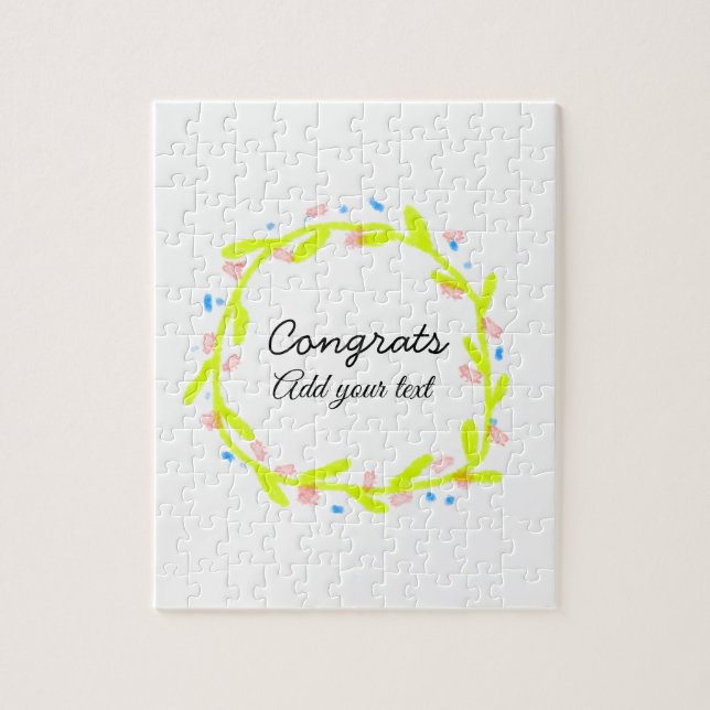 Enkel minimal grattis studenten lägger till din pussel (Vertikal)