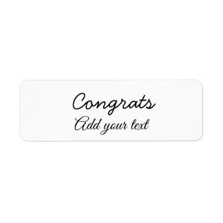 Enkel minimal grattis studenten lägger till din returadress etikett