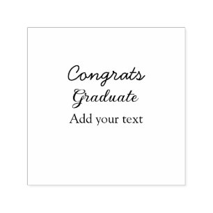 Enkel minimal grattis studenten lägger till din självfärgande stämpel