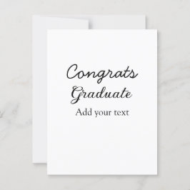 Enkel minimal grattis studenten lägger till din vykort