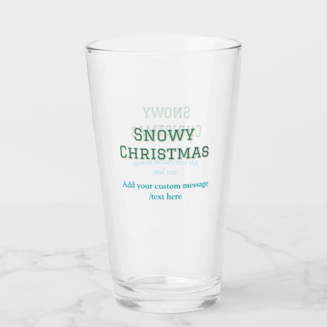 Enkel minimal grön glad jul jul  glaskopp (Framsida)