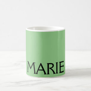 ENKEL MINIMAL GRÖN LÄGG TILL DIN NAMN TEXT GÅVA KAFFEMUGG