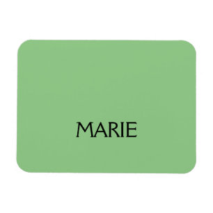 ENKEL MINIMAL GRÖN LÄGG TILL DIN NAMN TEXT GÅVA MAGNET