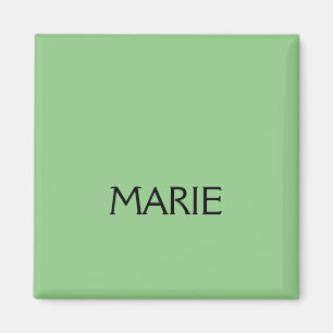 ENKEL MINIMAL GRÖN LÄGG TILL DIN NAMN TEXT GÅVA MAGNET