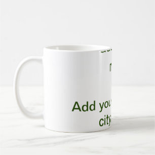 Enkel minimal grön lägg till din text namn foto ku kaffemugg