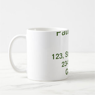 Enkel minimal grön lägg till din text namn foto ku kaffemugg