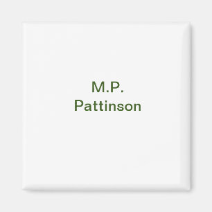 Enkel minimal grön lägg till din text namn foto ku magnet