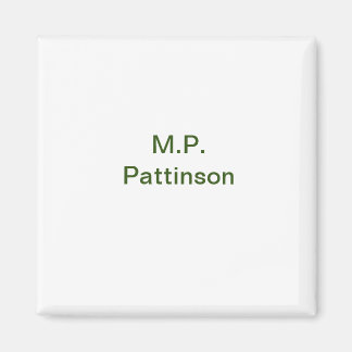 Enkel minimal grön lägg till din text namn foto ku magnet