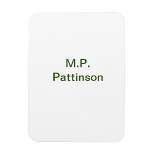 Enkel minimal grön lägg till din text namn foto ku magnet