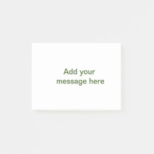Enkel minimal grön lägg till din text namn foto ku post-it block
