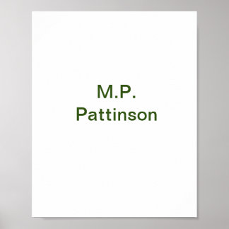 Enkel minimal grön lägg till din text namn foto ku poster