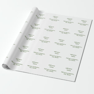 Enkel minimal grön lägg till din text namn foto ku presentpapper