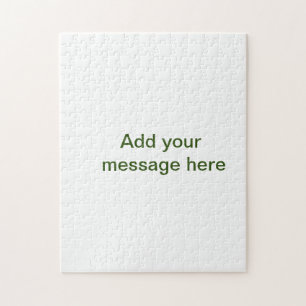 Enkel minimal grön lägg till din text namn foto ku pussel