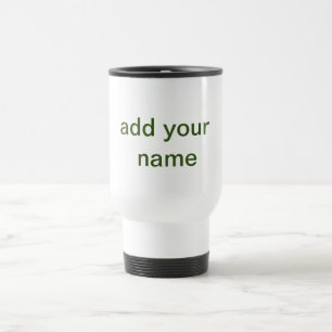 Enkel minimal grön lägg till din text namn foto ku resemugg
