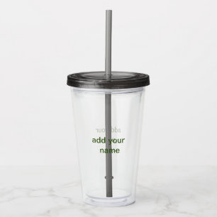 Enkel minimal grön lägg till din text namn foto ku take away mugg