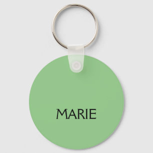 ENKEL MINIMAL GRÖN LÄGG TILL NAMN TEXT PRESENT NYCKELRING