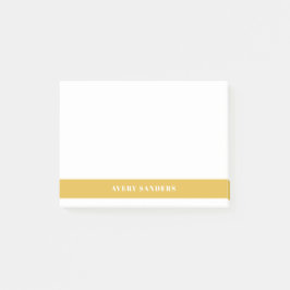 Enkel Minimal Gul Modern Färgblock  Post-it Block