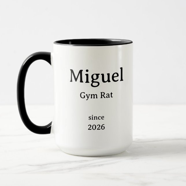 Enkel Minimal Gymråtta Mugg (Vänster)