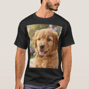 Enkel minimal hund kattemotiv fotomall t shirt