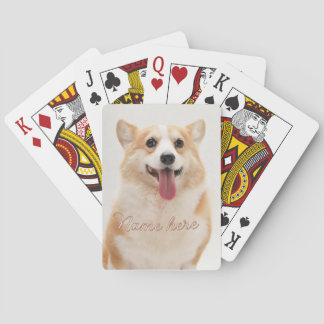 Enkel minimal hund kattemotiv namn foto mall casinokort