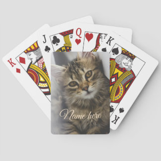 Enkel minimal hund kattemotiv namn foto mall casinokort