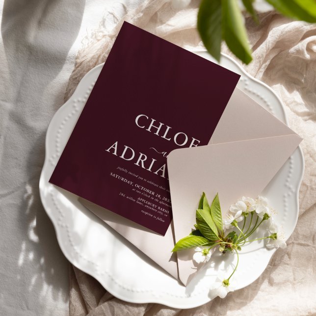 Enkel, minimal inbjudan till borgerligt bröllop (Skapare uppladdad)