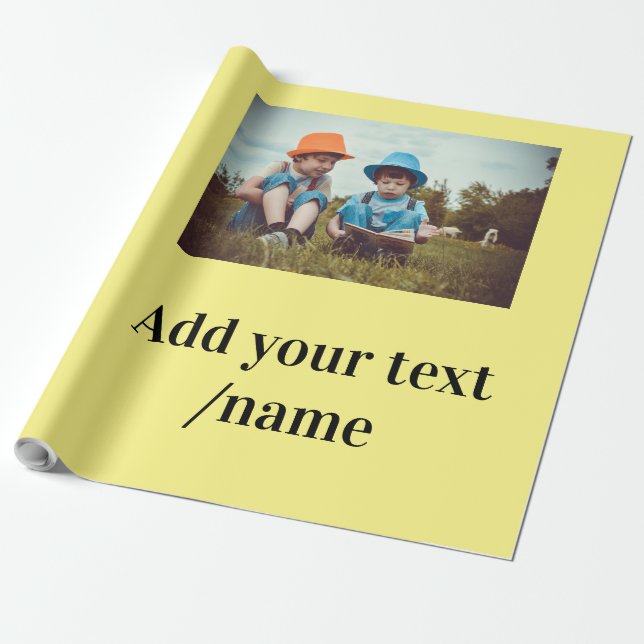 enkel minimal julklapp lägga till din fototext presentpapper (Utrullad)