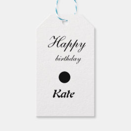 enkel minimal klassisk grattis på födelsedagen presentetikett