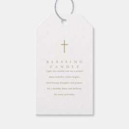 Enkel minimal kristen välsignelse av Candle Prayer Presentetikett