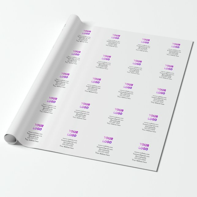 enkel minimal lägg till din logotyp/design här tex presentpapper (Utrullad)