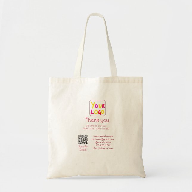 enkel minimal lägg till din logotyp/design här tex tygkasse (Framsidan)