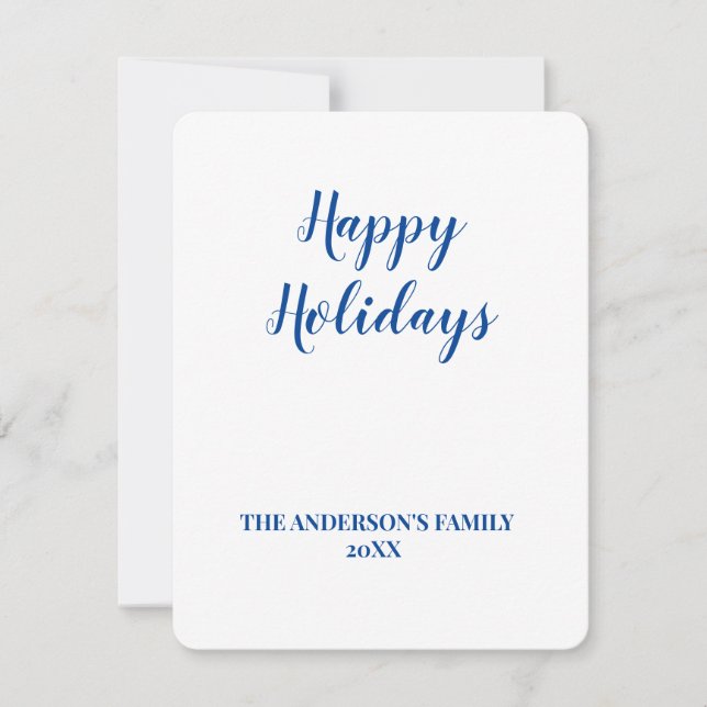 Enkel minimal lägg till din logotyp text namn julkort (Framsida)