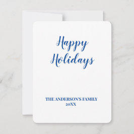 Enkel minimal lägg till din logotyp text namn julkort