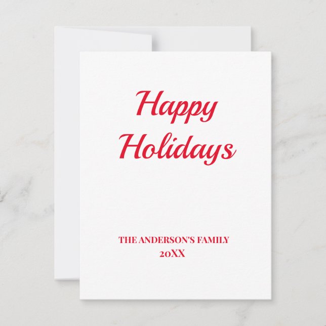 Enkel minimal lägg till din logotyp text namn julkort (Framsida)