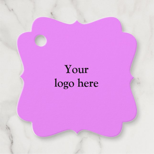 enkel, minimal, lägg till din logotyp-textinformat gåvor etiketter (Framsida)