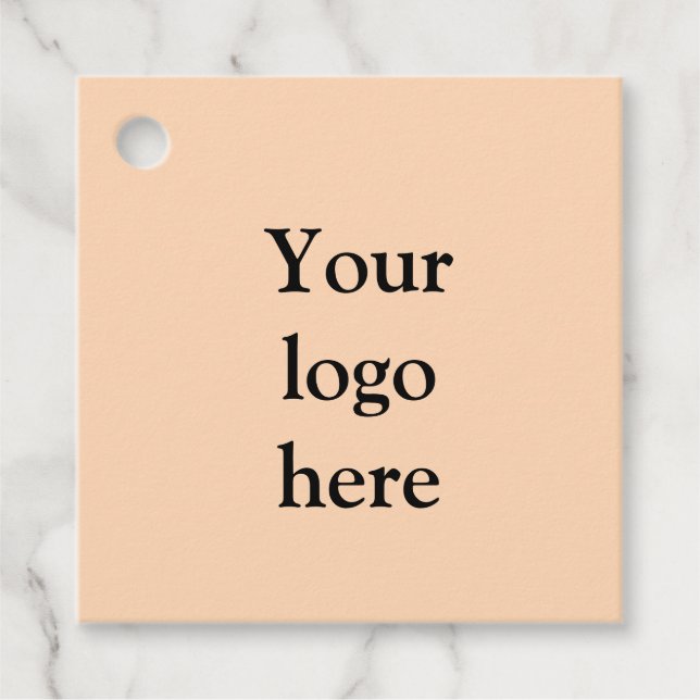 enkel, minimal, lägg till din logotyp-textinformat gåvor etiketter (Framsida)