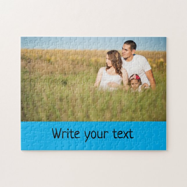 enkel minimal lägg till din text foto jul     pussel (Horisontell)