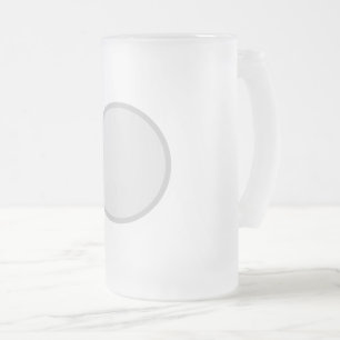 enkel minimal lägg till din text monogram foto frostat ölglas
