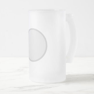 enkel minimal lägg till din text monogram foto frostat ölglas