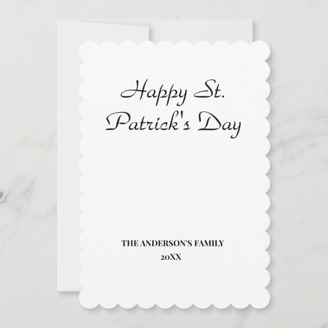 enkel minimal lägg till din text st. patricks dag- (Framsida)