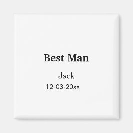 ENKEL MINIMAL lägg till ditt namn bästa man Magnet